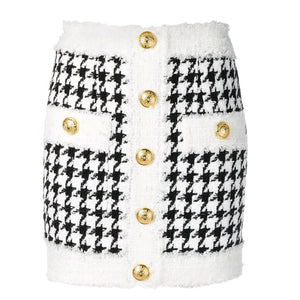 Audrey Houndstooth Two Piece Tweed Set