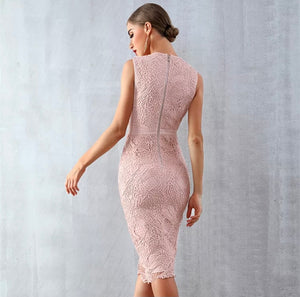 Rosa Textured Scuba Pencil Dress