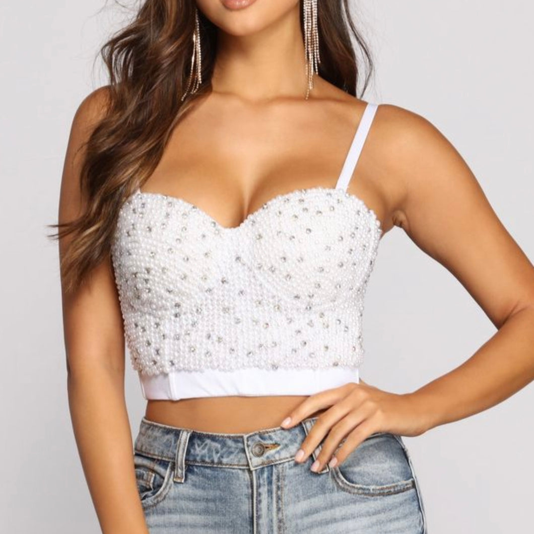 Pearl Beaded Bustier