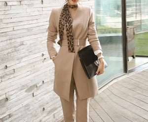 Two Piece Suit with Complimentary Scarf